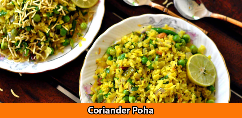 Coriander-Poha