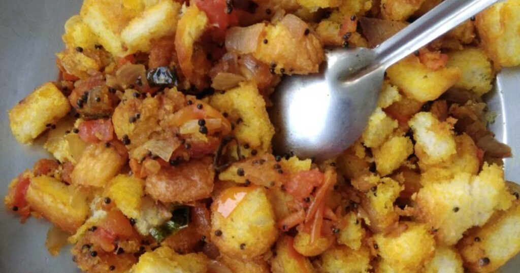 ବ୍ରେଡ୍ ମସରୁମ୍ ଉପମା/Bread Mushroom Upma Bread Upma