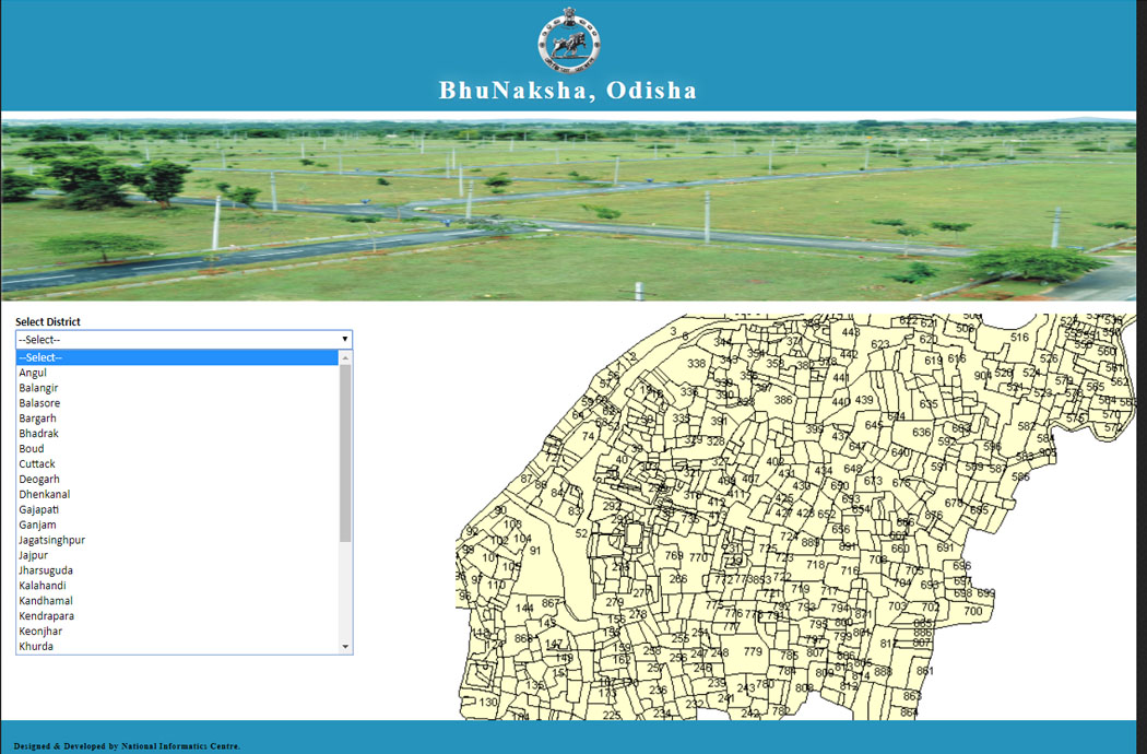 Bhulekh Odisha Map View
