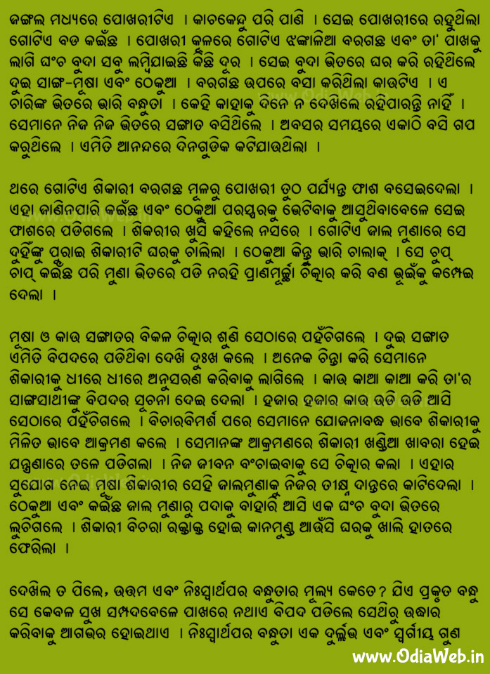 Odia Short Story Chari Sangata Katha Book