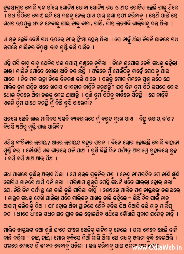 Odia Short Story Hinsara Phala Kharap Book