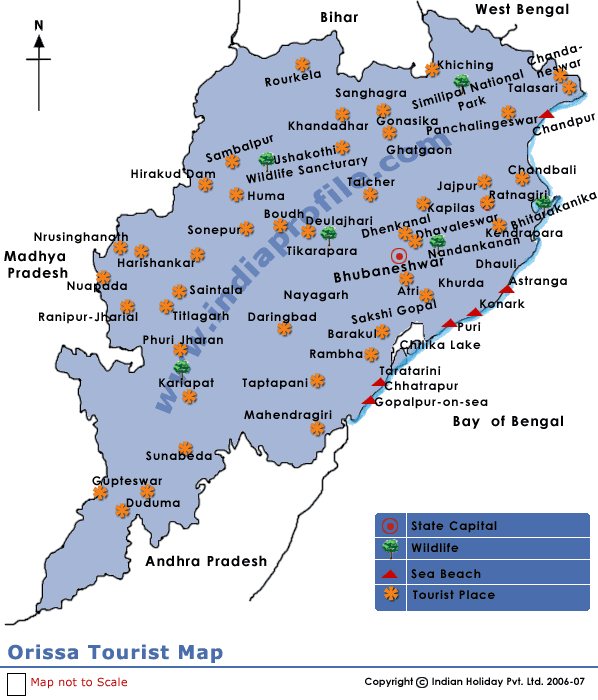 orissa-tourist-map