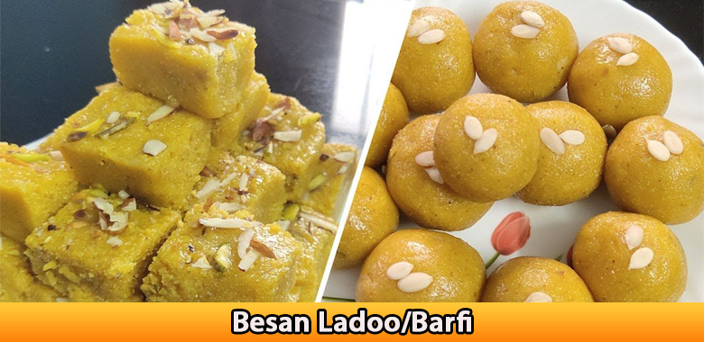 Besan Ladoo Barfi