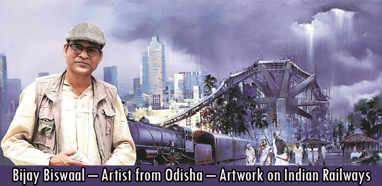 Bijay Biswaal – Artist from Odisha – Artwork on Indian Railways