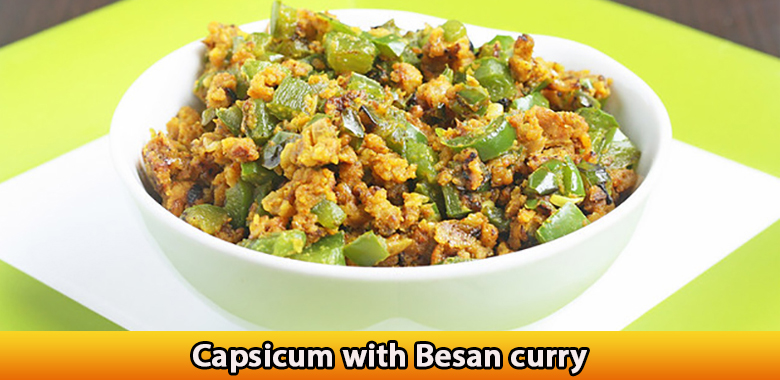 Capsicum with Besan curry.