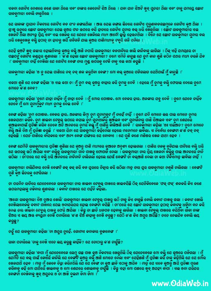 Odia Short Story Benga Rajkumar1