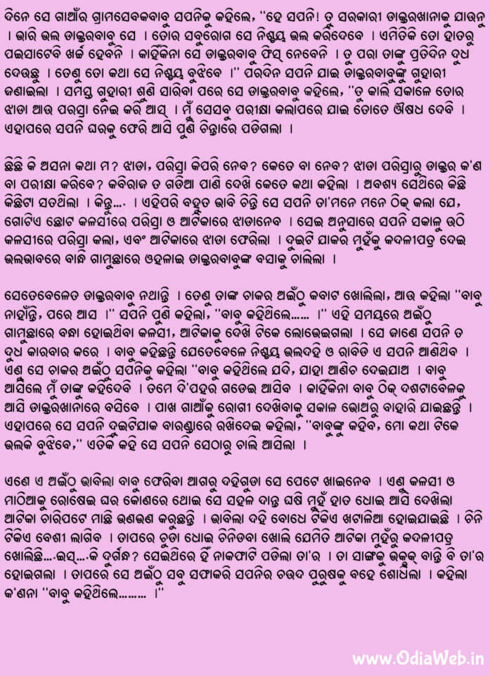 Odia Short Story Babu Kahithile2