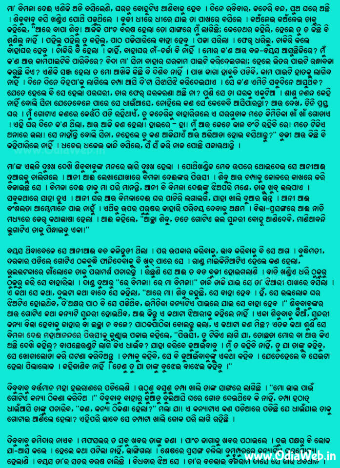 Odia Short Story Sunabohu2