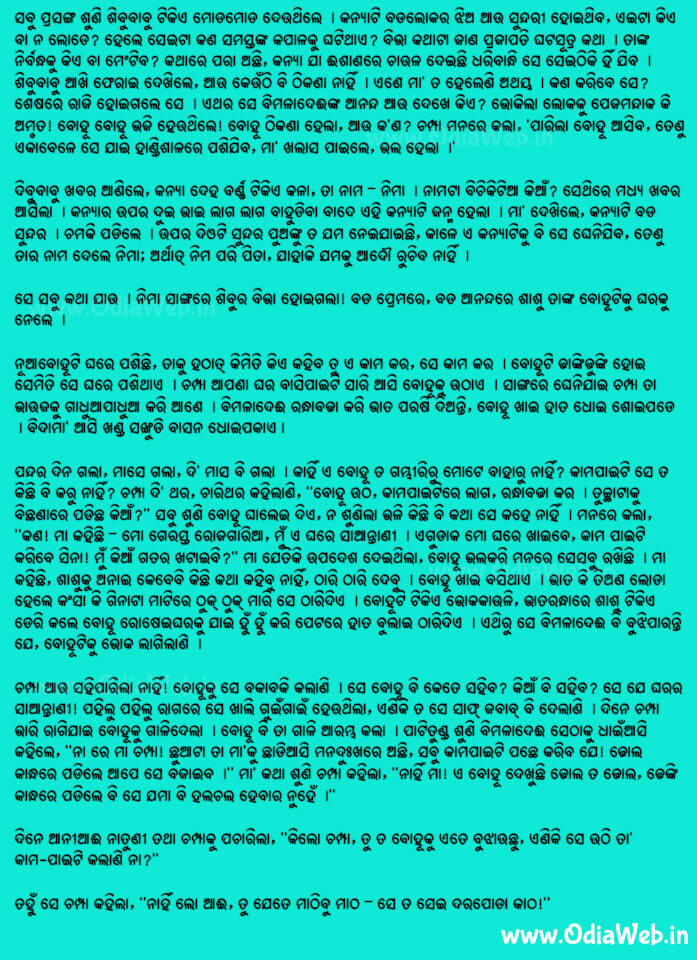 Odia Short Story Sunabohu3