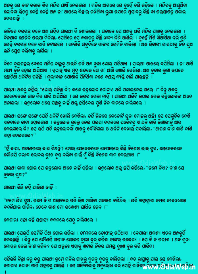 Odia Short Story Bhagyara Bidambana2