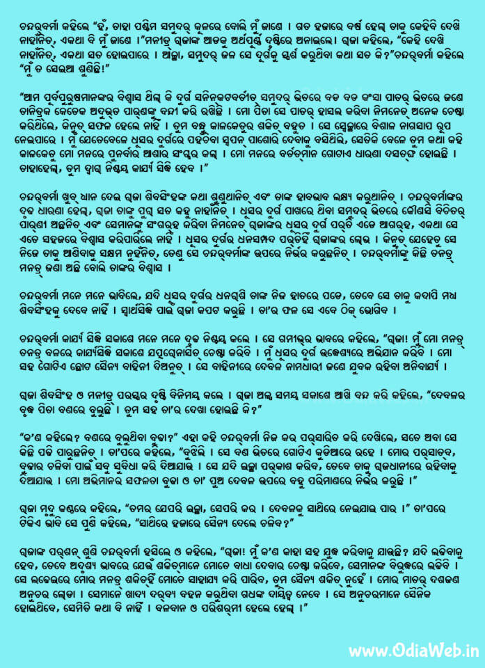 Odia Short Story Dhusara Durga 