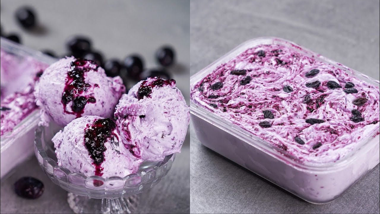 Grape ice cream